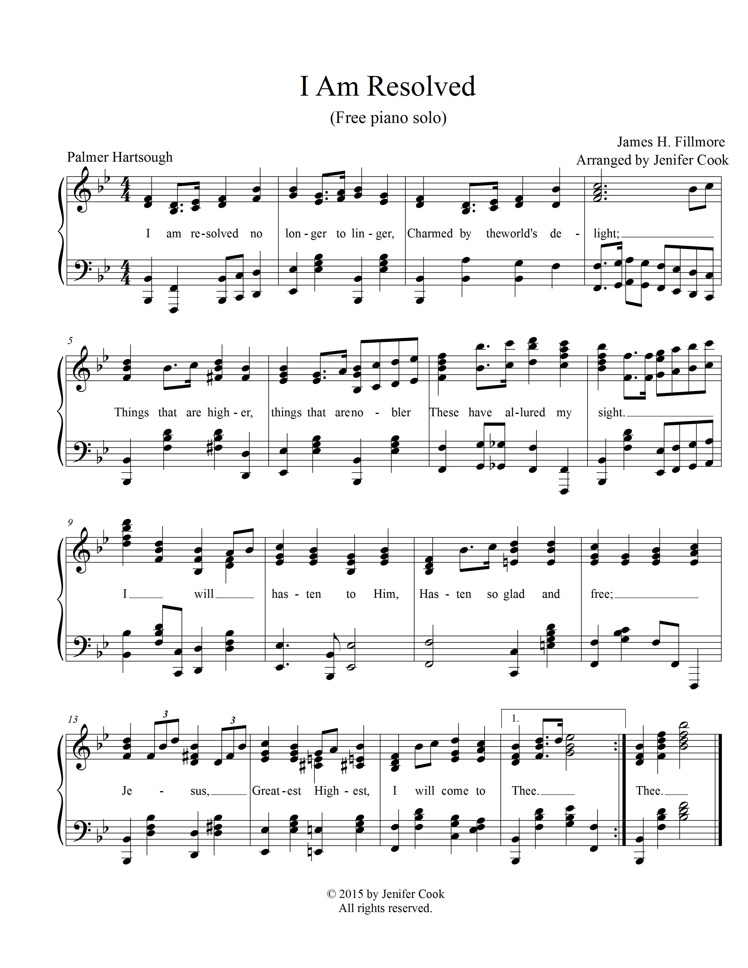 Free Printable Sheet Music For Piano Hymns Free Templates Printable