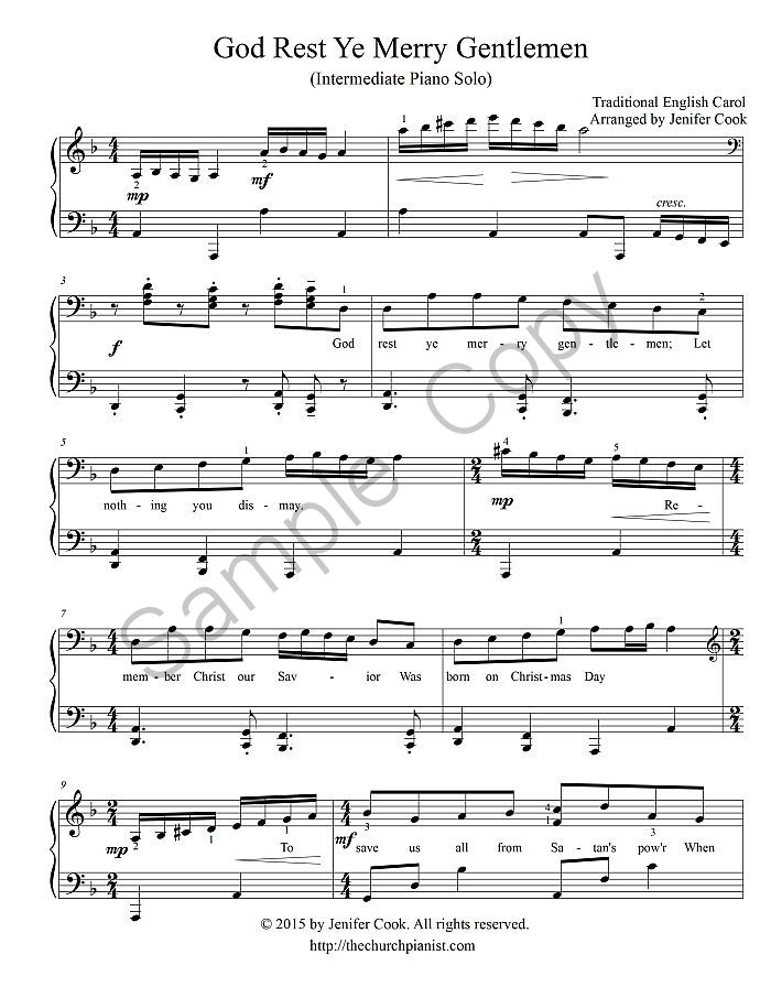 The Church Pianist » christmas piano solo