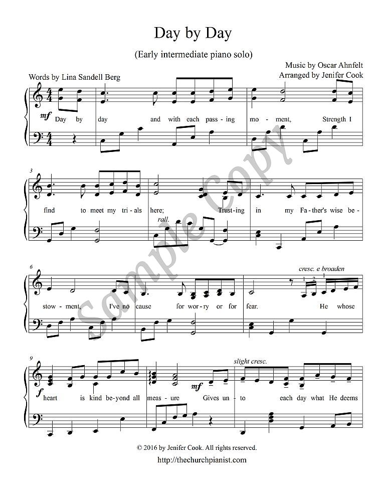 Intermediate Piano Sheet Music